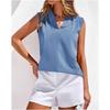 Summer New V-neck Casual Shirt Women's Vest Sleeveless Shirt