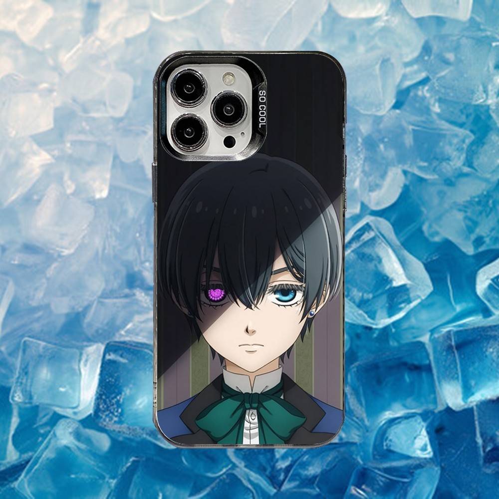 Black B-Butler Anime Phone Case For iPhone 16,15,14,13,12,11,Mini,Pro,SE,MAX White Matte Shockproof Cover