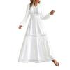 European and American Women's Clothing Elegant Temperament Holiday Style Lantern Sleeve Long Dress Lace Hollow Pendulum Dress