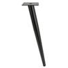Furniture leg, oblique pin, black, 40 cm