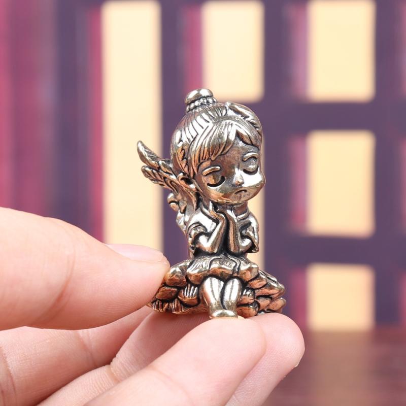 

Винтажные латунные фигурки Благословенного Ангела-Хранителя, миниатюры, настольные украшения, украшения для дома, поделки