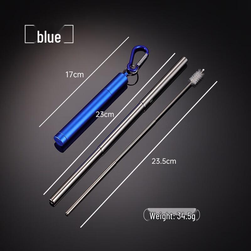 ZISIZ Telescopic Portable Straw Set with Aluminum Case