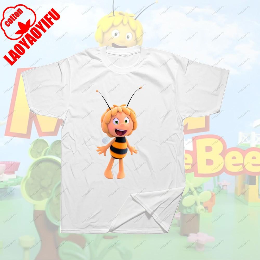 Maya The Bee Movie Cartoon Character T-shirts Cartoons T Shirt Breathable Camisetas Harajuku Creative Cool Trending T Shirt