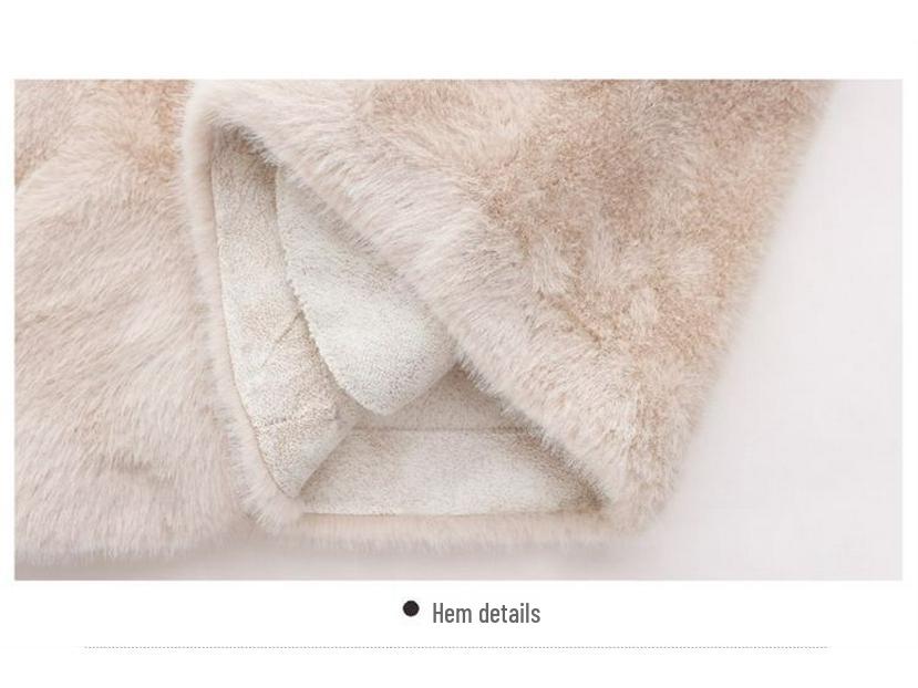 Women's Short Mink Velvet Coat - Autumn/Winter, Plus Size, Thick Fur Cardigan