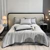 Nuovo Set Copripiumino Ricamato con Fiori Alta Gamma Traspirante Rinfrescante Trapunta 4/3/1 Pezzi Set Coperta Estiva