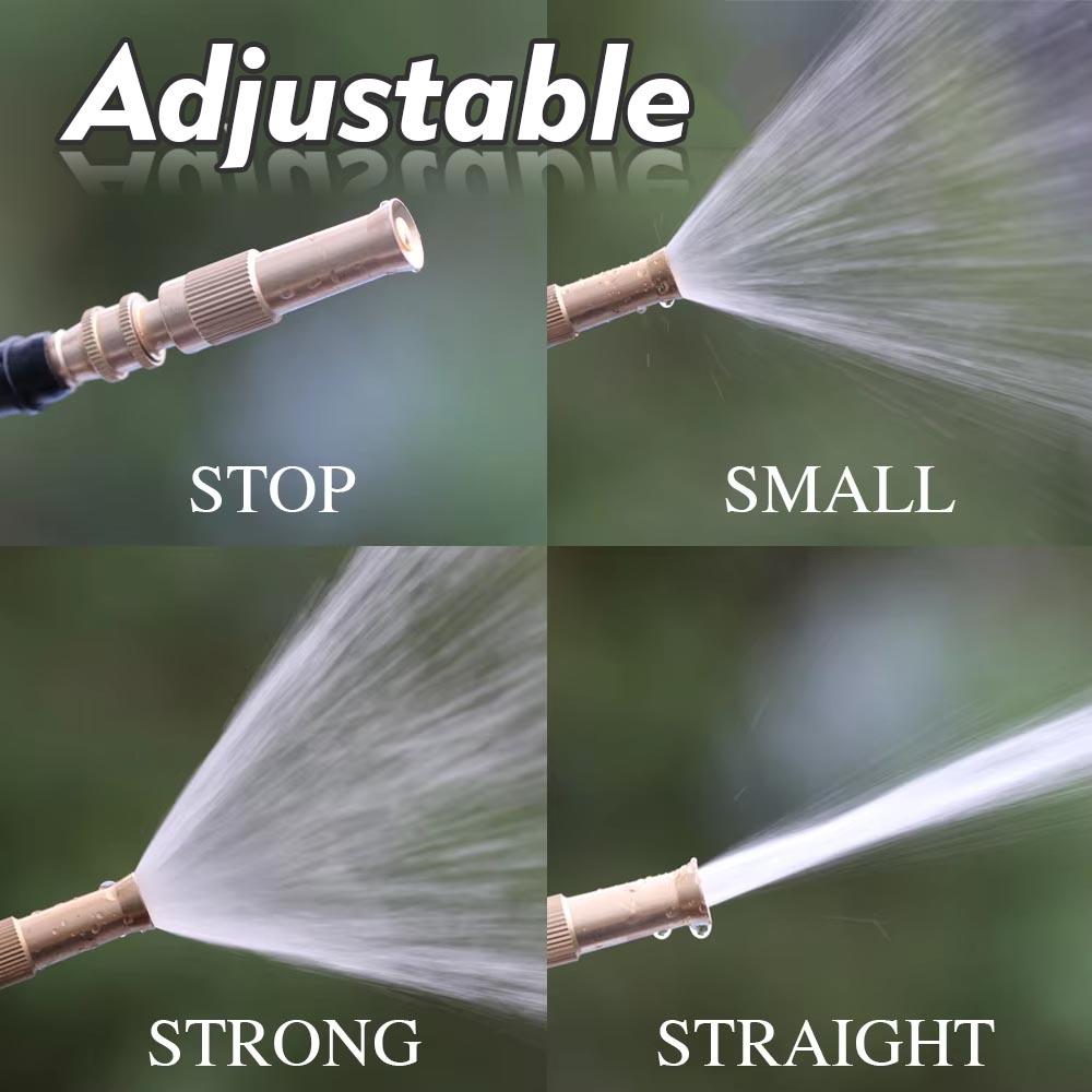 Adjustable Brass Nozzle Quick Connect High Pressure Water Gun for Car Washing Garden Irrigation Hose Connector Sprayer Sprinkler