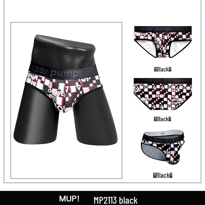 Trendy Low Rise Color Block Slim Fit Hip-Lifting Men's Sport Briefs