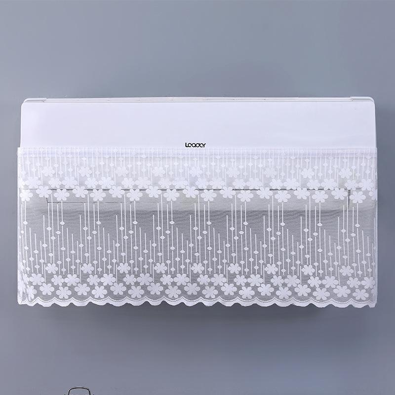 Boho Air Conditioner Wind Shield Curtain, Magic Tape Anti-Straight Blow Lace Cover, Removable No Need To Take When Running AC for Home Maternity Use