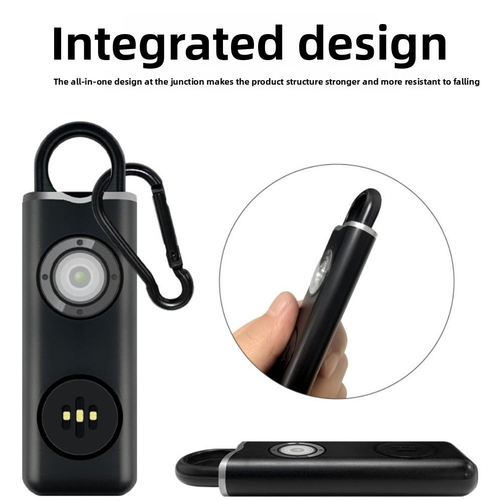 Low Battery Notice Portable Alarm Keychain LED Strobe Light Personal Security Alarm  Women