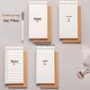 Kraft Paper Notepad: Small, Tearable Grid Notebook for Students & Work