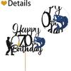 Fishing 70th Birthday Cake Topper, Fish Happy 70th Birthday Cake Topper for Men, Fishing Enthusiast 70th Party Decoration, Men's 70th Birthday Party