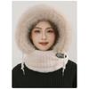 Windproof Hat for Women, Autumn and Winter Cycling, Keeping Warm and Ear Protecting. Outdoor One-piece Hood, Plush Scarf Mask