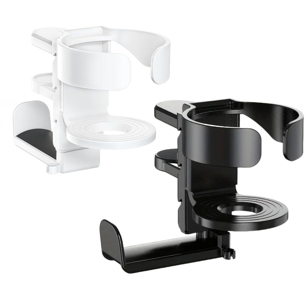 Cup Holder Black Headphone Hanger Efficient Organization Multi-Functional Use Versatile Compatibility Secure Grip