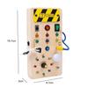 Interactive LED Wooden Busy Board: Children's Early Education Toy with Switches & Sockets