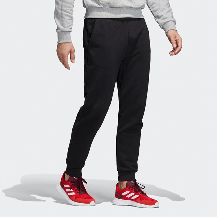 Adidas Logo Print Tapered Joggers Men Bottoms Black EI4619