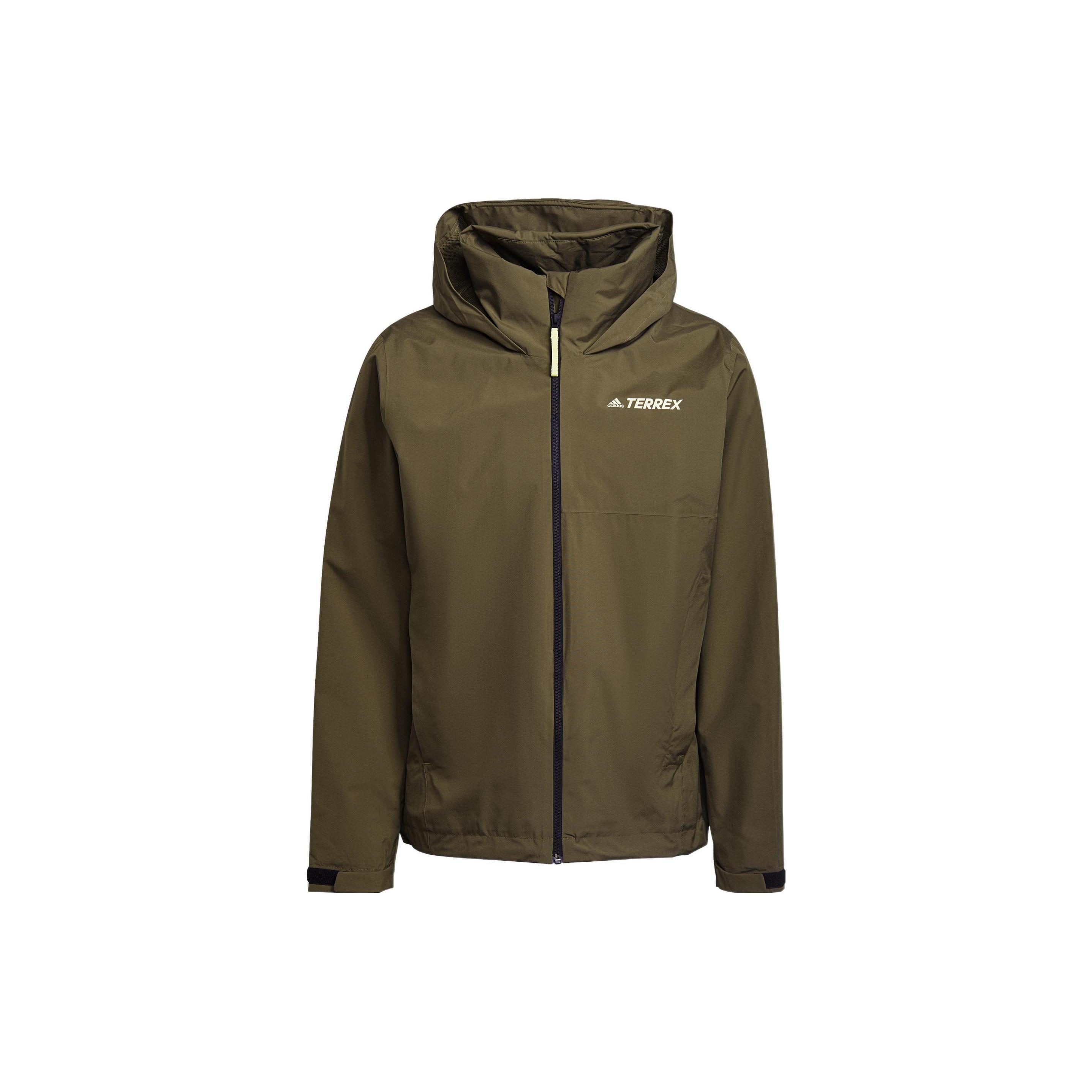 adidas Terrex Mt Rr Jacket waterproof Sports Outdoor Hooded Jacket Green Men s GU6485 S