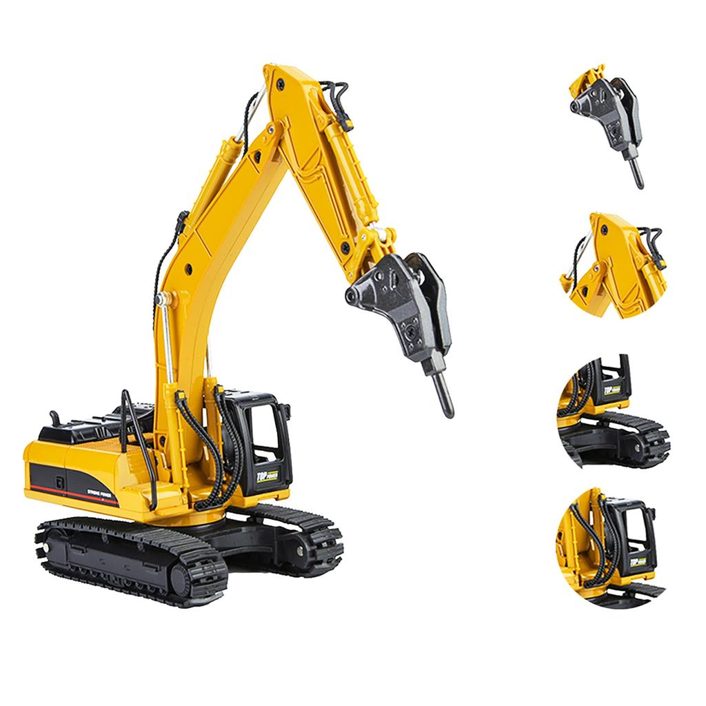 1:50 Alloy Excavator Model Engineering Construction High Simulation Car Vehicle