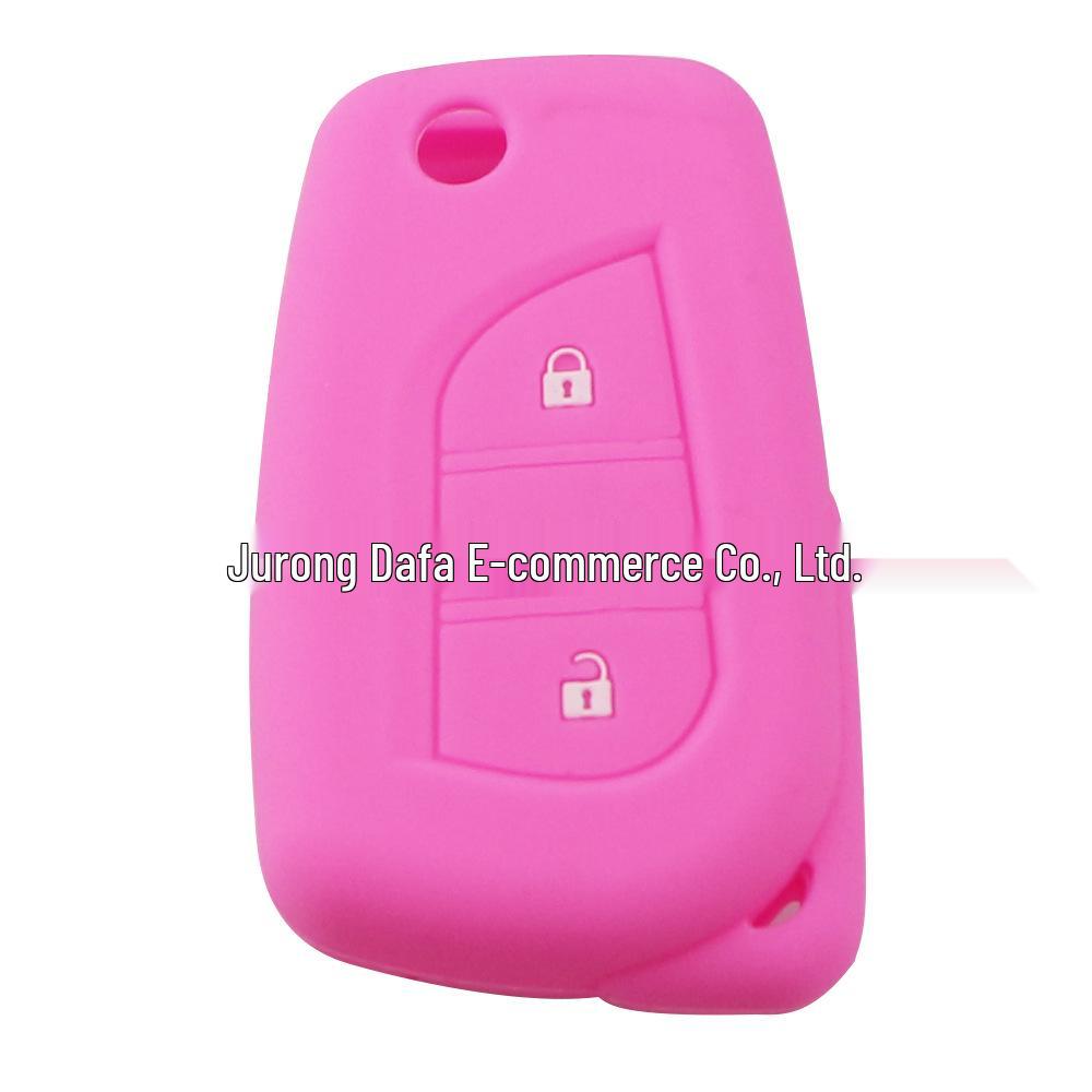 Silicone Key Pouch for Toyota Fortuner, Innova, Hilux, RAV4, Corolla (2-Button)