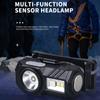 LED Headlamp Flashlight Rechargeable High Brightness Headlight Portable Clip-on Cap Light with 9