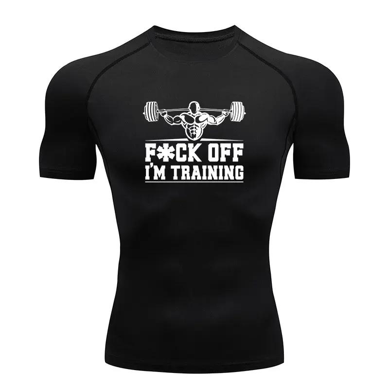 Koszulka Muscle Fit Y2K Koszulki Kompresyjne Dla Mężczyzn Sport Trening Siłownia Męskie Bieganie Fitness Obcisła Letnia Odzież Sportowa Top Koszulka