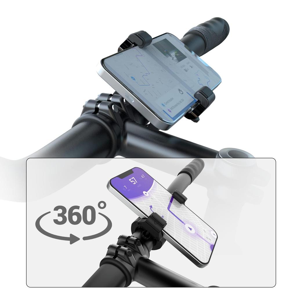 UPPEL Bicycle Smartphone Rotating Phone Holder for iPhone 12 Pro Galaxy and Other Universal Phone Fits Inch Inch Wide Phones Holder, 360° Max, S9, S1,
