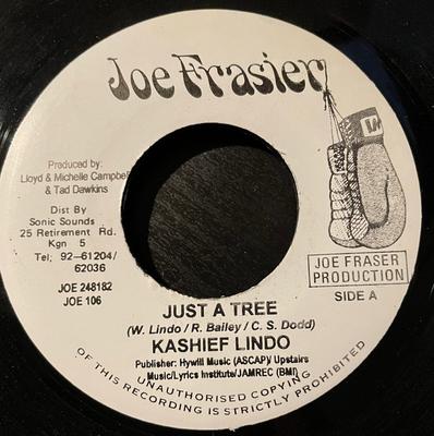 7inch Record KASHIEF LINDO - Just A Tree JOE248182 Joe Frasier Jamaica Reggae, Ska & Dub Used