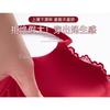 Damen Roter Push-Up-BH Mit Spitzenbesatz Und Schleifen-Detail Bequeme Dessous
