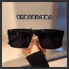 New Large Frame Construction Rectangular Square Sun Protection Glasses Women Adults's Designer Fashion Stylish Fashion Sun Eyewear Summer Trend