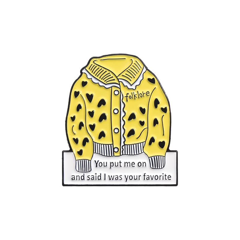 

Yellow Creative Sweater Badge Taylor Swift Music Badge Folk Story Brooch For Fans