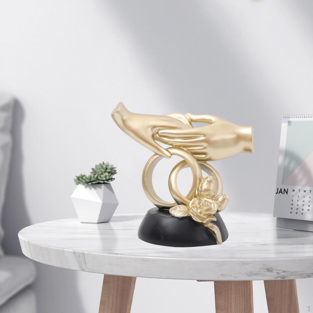 Decorative Resin Statues Gesture Figurines Sculptures Art Figure Decorating Lover for Sill Tabletop