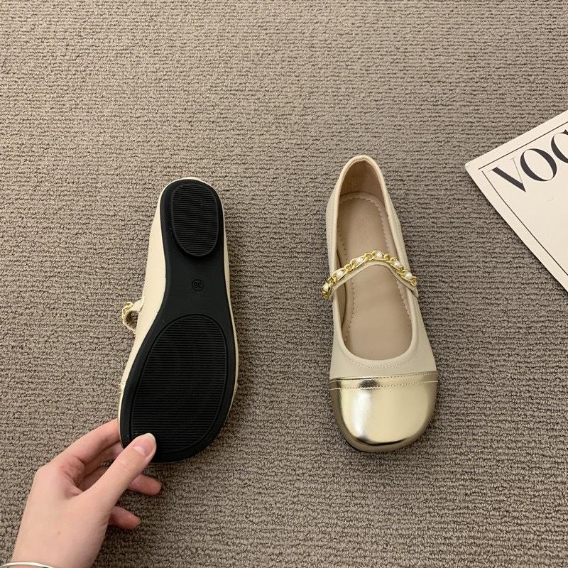 Xiaoxiangfeng Single Shoes Female Spring and Autumn Beanie Shoes Fairy Style French Gentle with Skirt Mary Jane Shoes