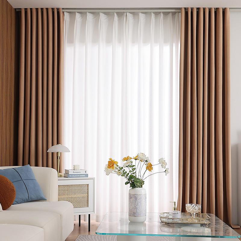 French Retro Light Luxury Australian Cashmere Full Blackout Curtains Fabric Heat Insulation Sun Protection Bedroom Living Room Curtains