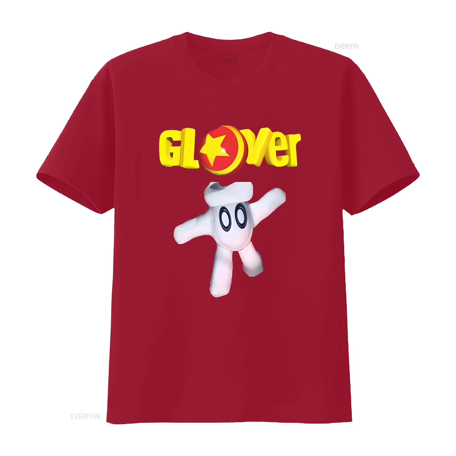 Glover N64 Cover Art Retro Style T Shirt White Cartoon Character with Big Eyes and Fun Design vintage Washed designer clothes S