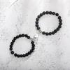 Heart Magnetic Couple Bracelet: Natural Stone, White Pine, and Tiger Eye Beaded Jewelry for Women