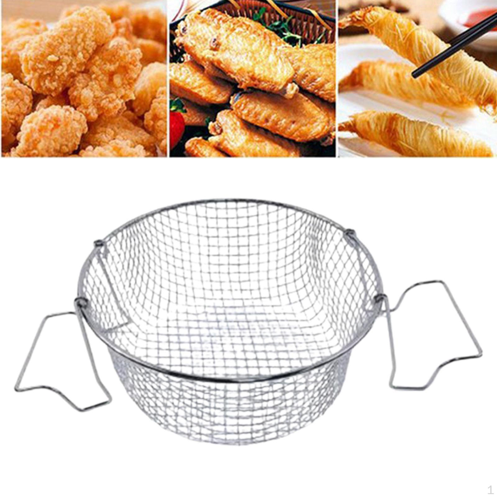 

Корзина из нержавеющей стали кухонный инструмент для жарки на масле с ручкой-сеткой для стружки, S