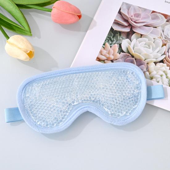 Ice Eye Mask And Face Mask Hot Cold Compress for Puffy Eyes Dry Eyes Migraines Toothaches Redness Relief Double-Sided Gel Beads Reusable Therapy Skin