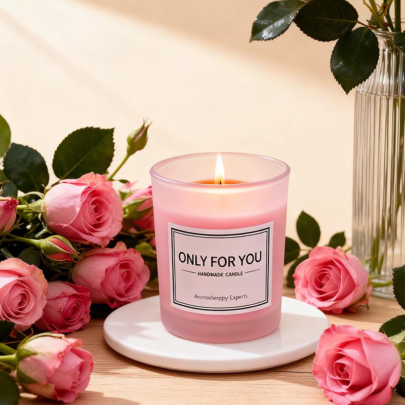 Frosted Glass Soy Wax Scented Candle - Festival Souvenir & Gift Box