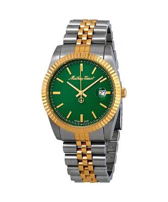 Mathy III Two Tone Stainless Steel Green Dial Quartz H810BV Men's Watch