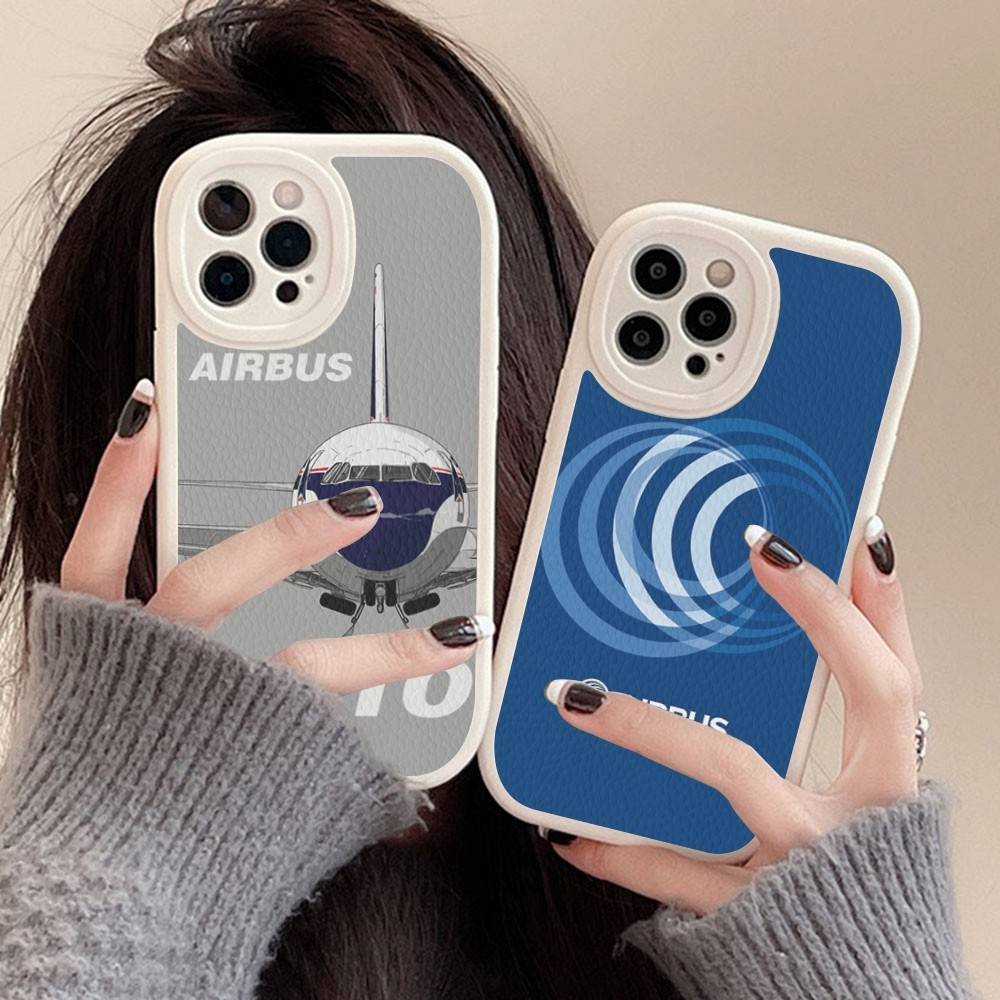 A-Airbus Logo Phone Case For IPhone 16 15 14 13 12 11 Pro Max Plus Shockproof Leather Cover