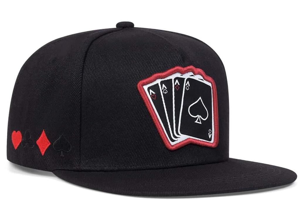 Sproutsy Playing Card Ace Spade Cap for Men and Women, Stylish, Hip Hop, Cute, Unisex Snapback (Black)