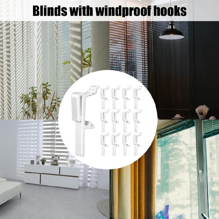 12/24Pcs Dust Cover Valance Clip Window Vertical Blind Retainer Clip Curtain Rails Mounting Clamp for Home and Office