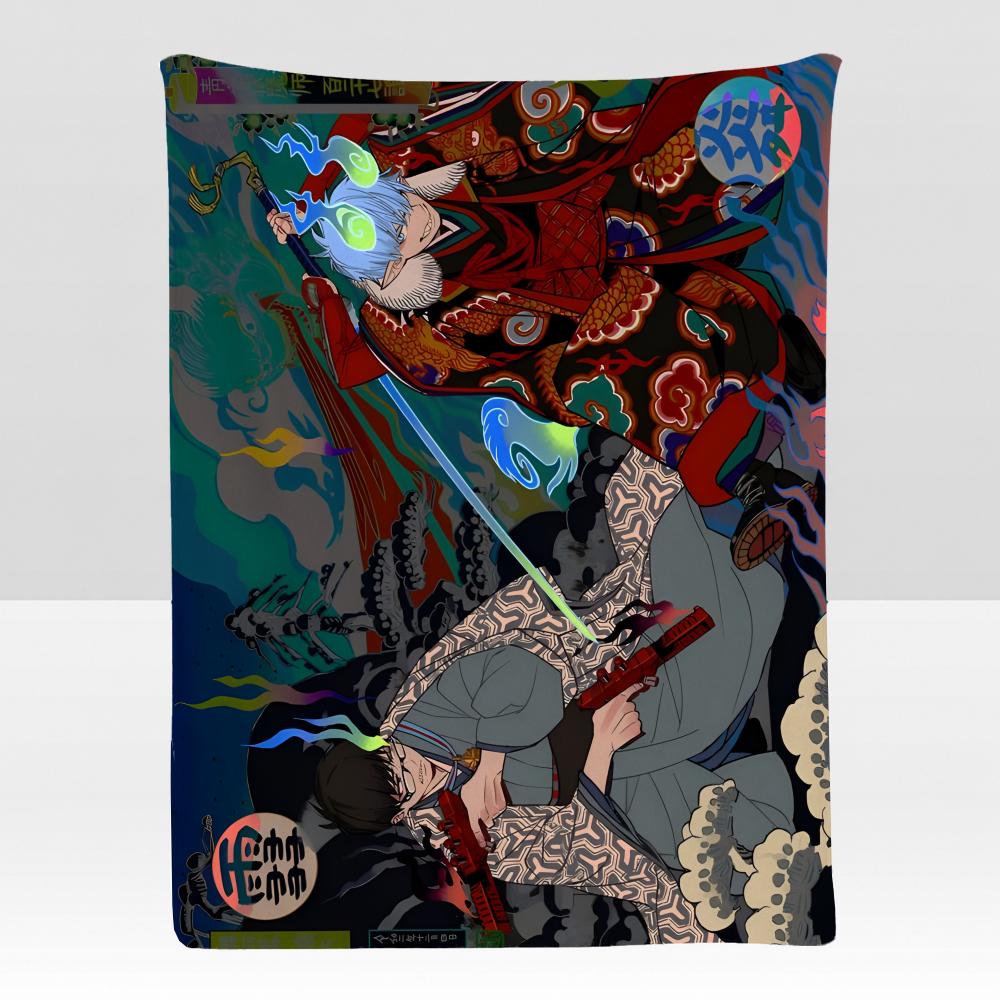 anime BBlue EExorcist Throw Soft Flannel Blanket for Bed Bedroom Sofa Picnic Throw Skinfriendly Breathable Gift Cover
