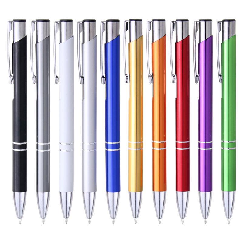 Aluminum Barrel Oil-Based Ballpoint Pen - Custom Logo, Creative Gift, Engraving Option, Advertising Pen