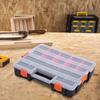 Double Side Tools Box Organizer Plastic Small Parts Storage Case Tool Storage Box Portable Tool Box for Screws Nuts Nails Bolts