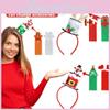 Fun Cartoon Style Christmas Hat Headbands In Red Green Silver For Kids Party Wear