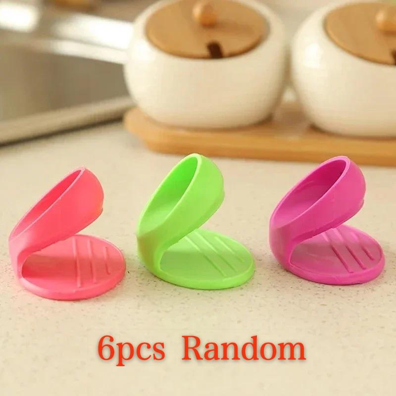 2/6/10/20PCS Silicone Insulated Finger Covers Oven Microwave Insulated Gloves High Temperature Thickened Insulated Mat Gift