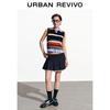 UR Women's Preppy Faux Two-Piece Color Block Striped Knit Vest