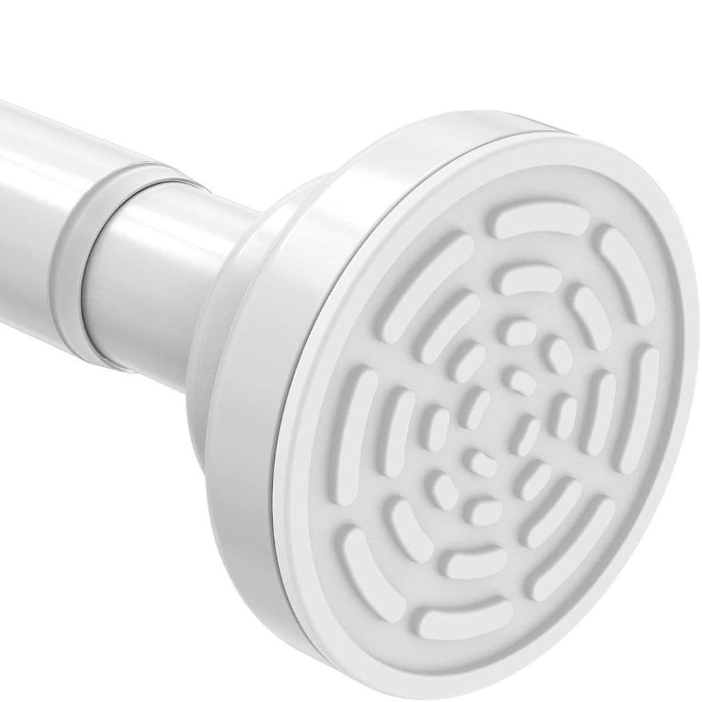 Shower Curtain Rod,27-76 Inch Adjustable Spring Tension Curtain Rod, Never Rust Anti-Slip Shower Curtain Rod for Bathroom, No Drilling, Never Collapse