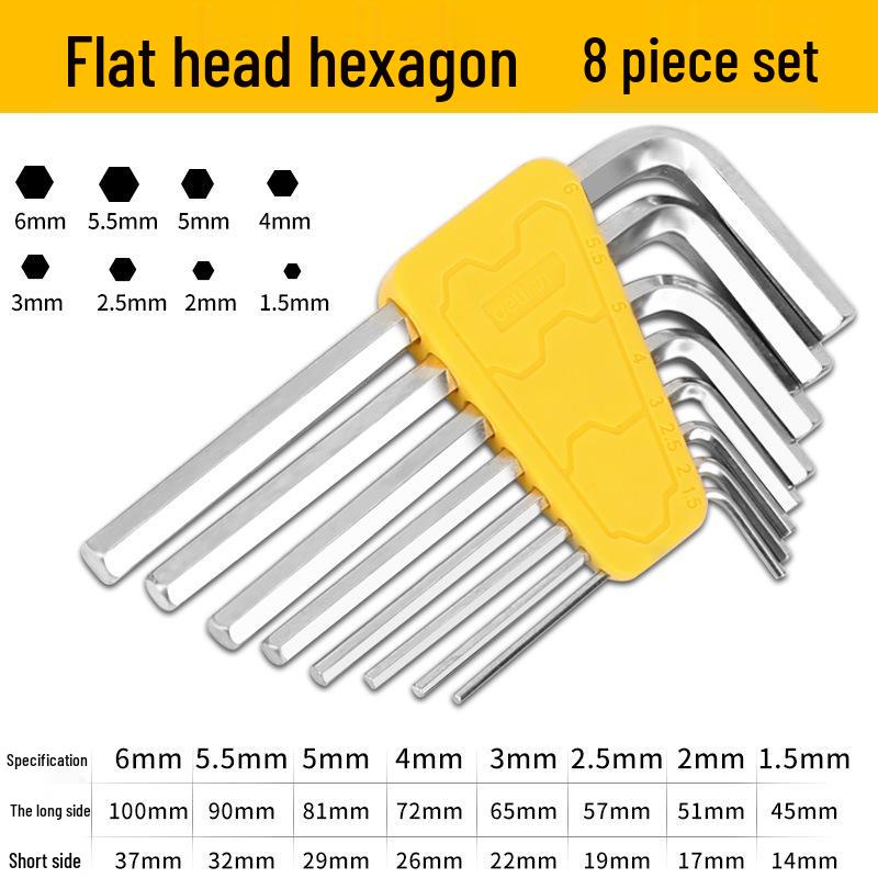 Deli Industrial Grade 6-Point L-Shaped Allen Wrench Set