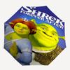 Shrek-Thema Automatischer Regenschirm, Leicht & Tragbar, 8 Speichen, Perfekt für Reisen im Freien, Geburtstage, Weihnachten, Geschenke.